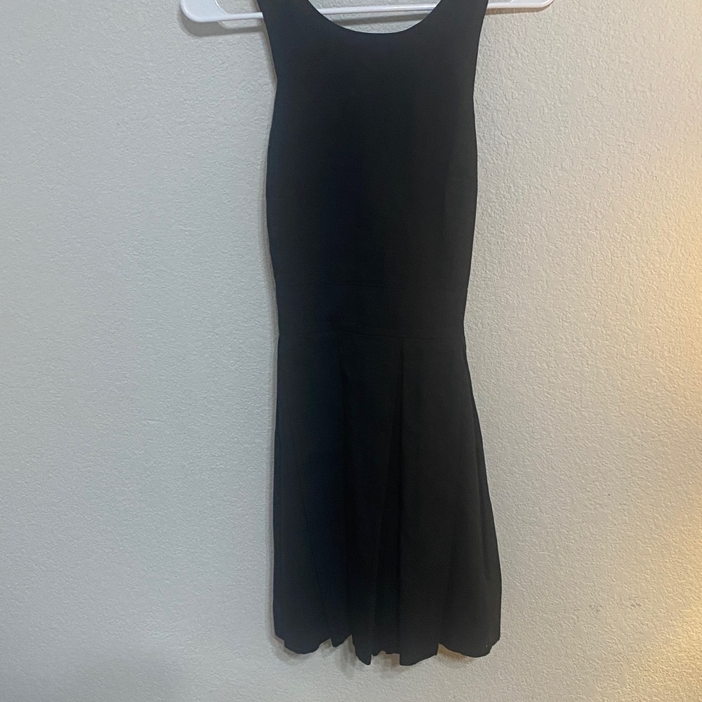 Armani Exchange Black Sleeveless Fit-and-Flare Mini Dress